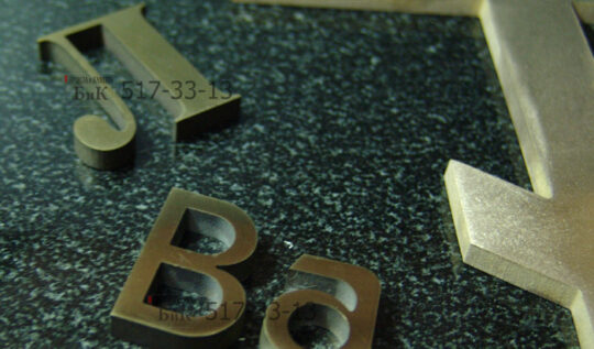 Буквы. Бронза. Латунь.